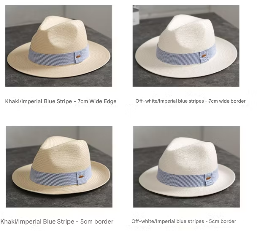 handwoven panama straw fedora hat for men & women