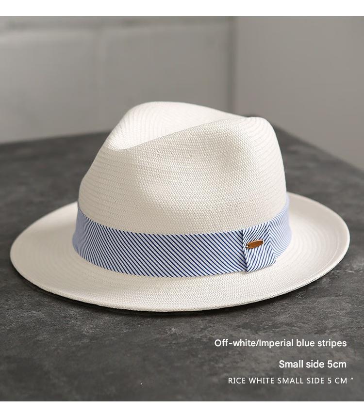 handwoven panama straw fedora hat for men & women