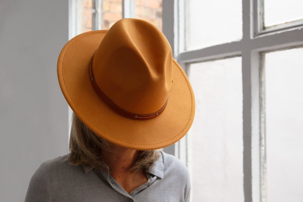 black fedora casual streetwear