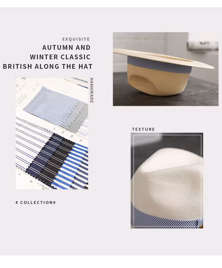 handwoven panama straw fedora hat for men & women