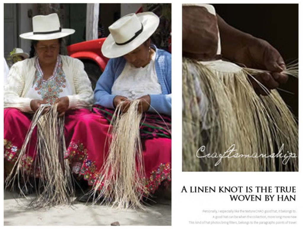 handwoven panama straw fedora hat for men & women