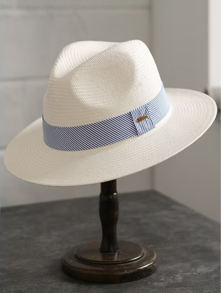 handwoven panama straw fedora hat for men & women