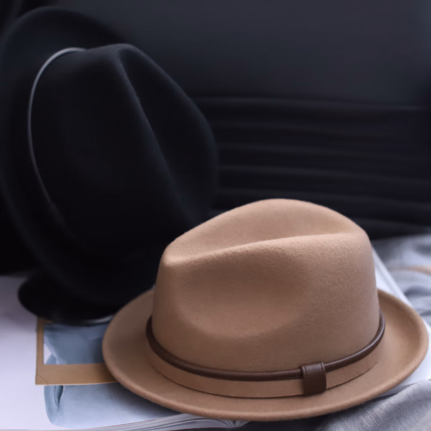 men’s casual wool fedora hat – british vintage gentleman style wide brim large size felt hat