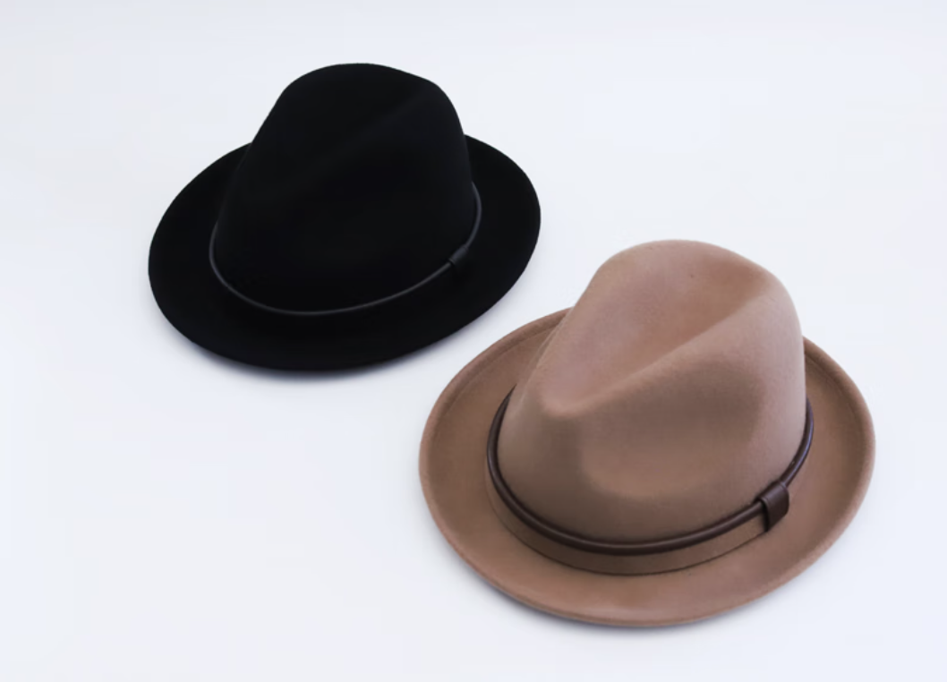 men’s casual wool fedora hat – british vintage gentleman style wide brim large size felt hat